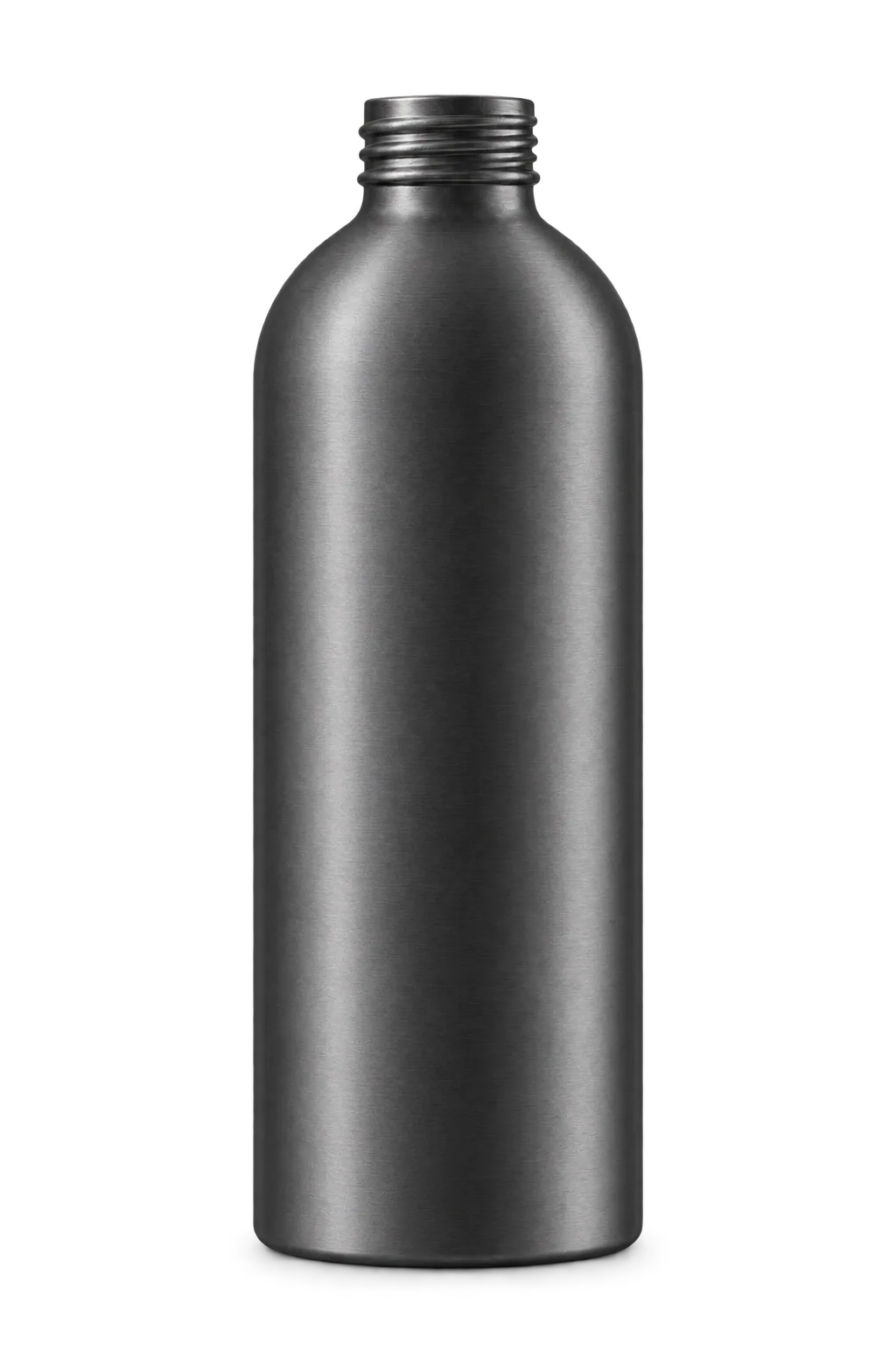 Matte aluminum bottle finish